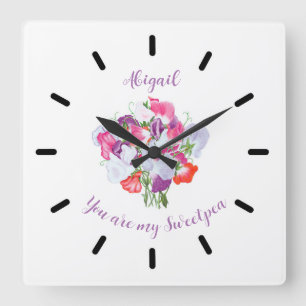 You Are My Sweetpea Personalised Wall Clock