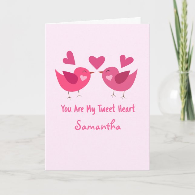You Are My Tweet Heart Funny Valentine's Day  Holiday Card (Front)
