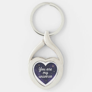 You Are My Universe – Romantic Galaxy Heart Keycha Key Ring