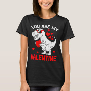 You Are My Valentine Dinosaur Rex Retro Valentine' T-Shirt