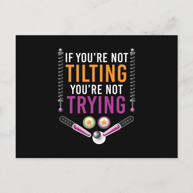 You are Nat Tilting Pinball Arcade Retro Postcard (Front)