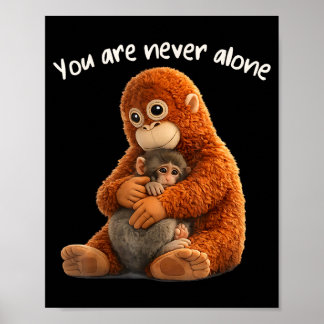 You are never alone punch monkey animal lover poster