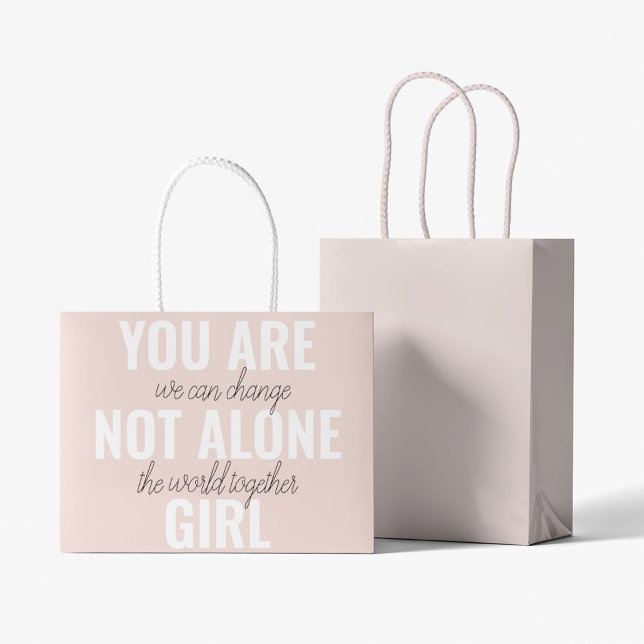 You Are Not Alone Girl Positive Motivation Quote  Large Gift Bag (Creator Uploaded)