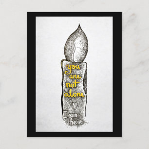 You are not alone, I am here friendship quote Postcard