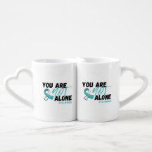 You Are Not Alone PCOS Teal Ribbon Awareness