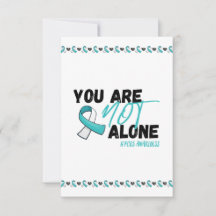 You Are Not Alone PCOS Teal Ribbon Awareness