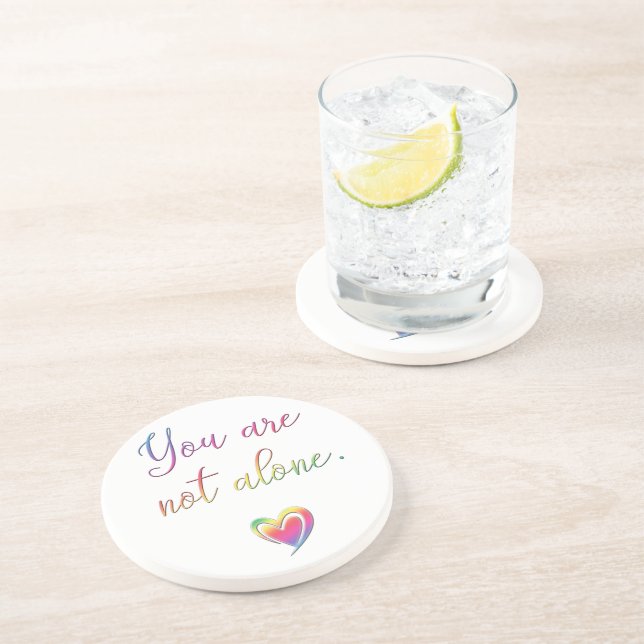 You Are Not Alone/Safety Pin Coaster (Side)