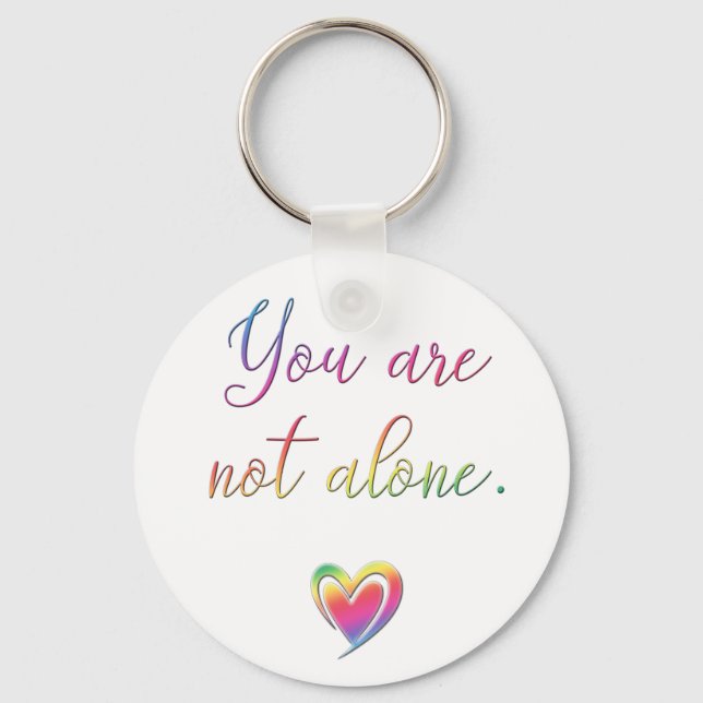 You Are Not Alone/Safety Pin Key Ring (Front)