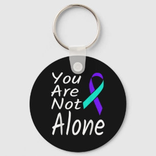 You Are Not Alone Suicide Prevention Ribbon Awaren Key Ring