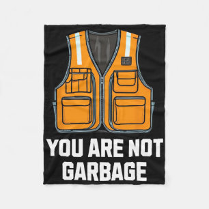 You Are Not Garbyge Trump Wearing Vest Fleece Blanket