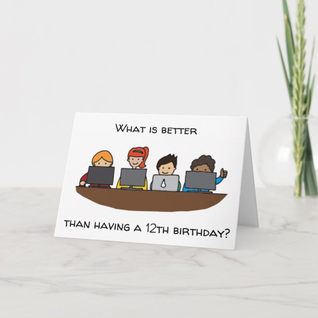 "YOU ARE NOW A *TEENAGER* HAPPY 13th BIRTHDAY Card (Front)