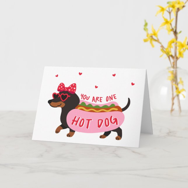 You Are One Hot Dog Card (Yellow Flower)