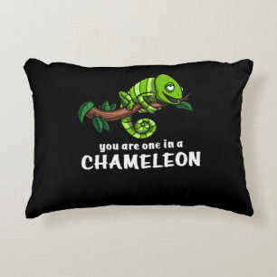 You Are One In A Chameleon Funny Lizard Decorative Cushion