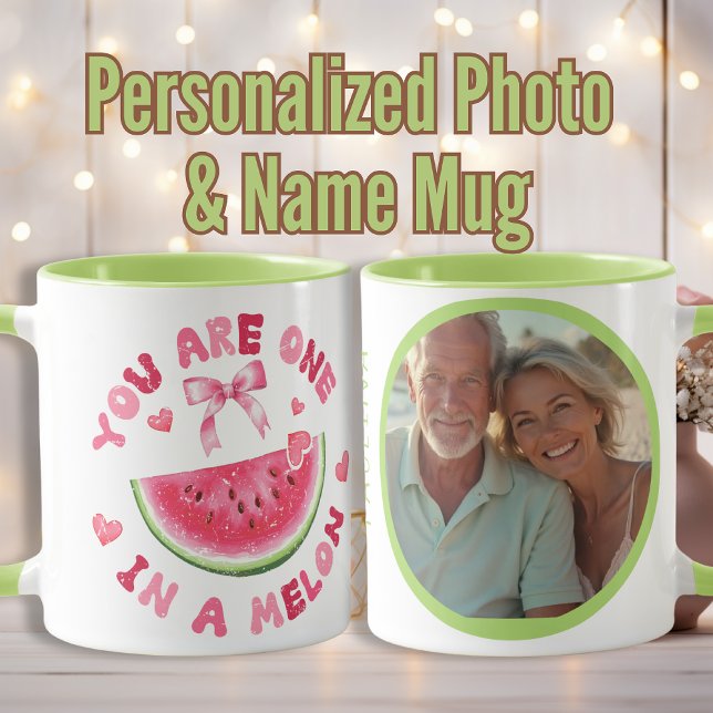 "You Are One in a Melon Custom – Name & Photo  Mug ("You Are One in a Melon Custom – Name & Photo Mug)