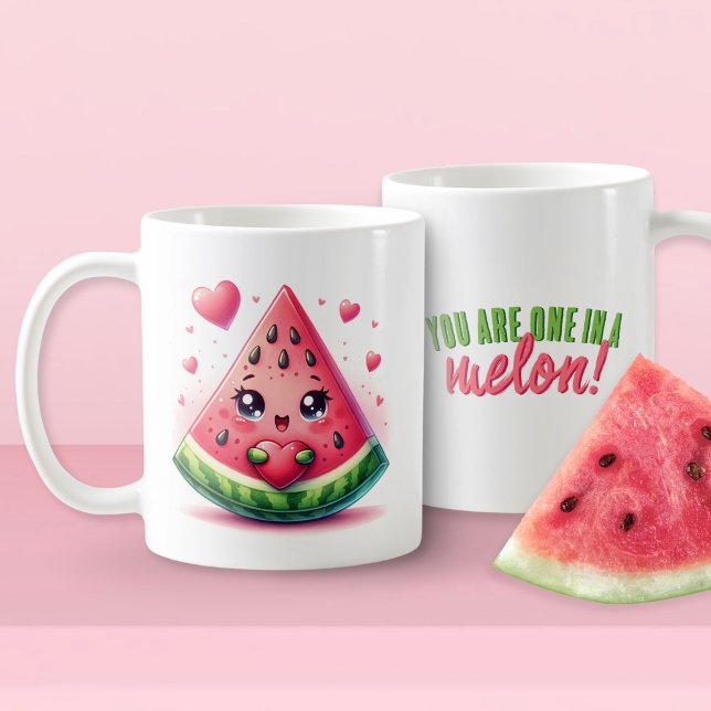 You Are One in A Melon Funny Watermelon Love Coffee Mug (Creator Uploaded)