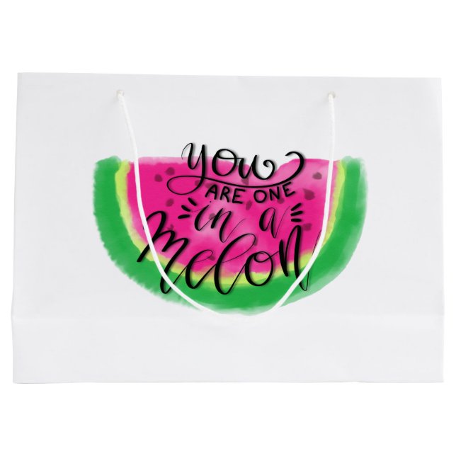 You are One in a Melon Large Gift Bag (Back)