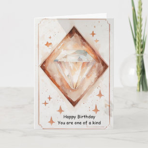 You Are One of a Kind Diamond Birthday Gift Card