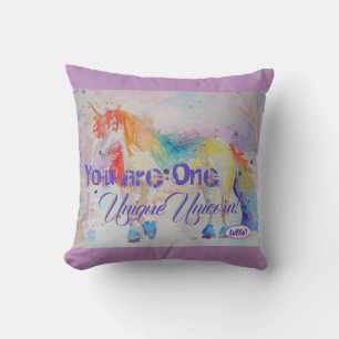 You Are One Unique Unicorn! Rainbow Girls Cushion