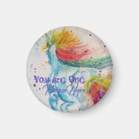 You Are One Unique Unicorn! Rainbow Watercolor