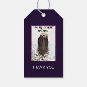 You are Otterly Amazing Cute Otter Thank You Gift Tags