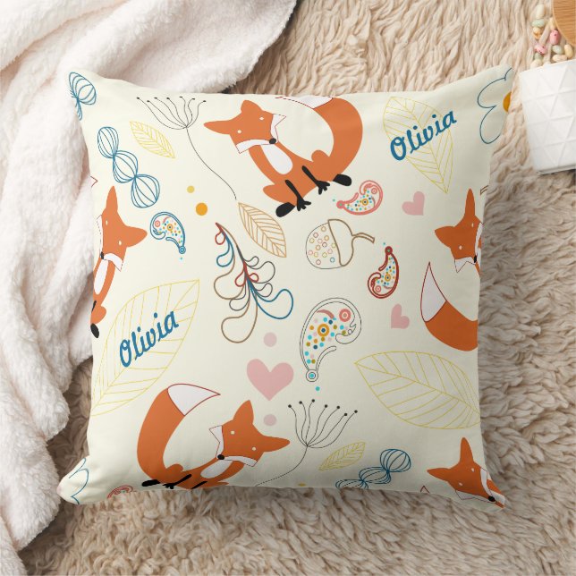 You Are Our Greatest Adventure Orange Fox Cushion (Blanket)