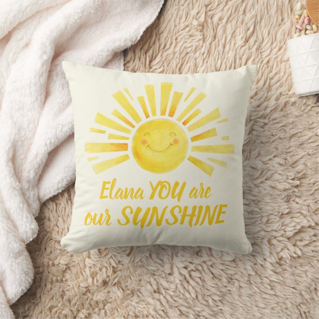 You are our sunshine cute smile yellow sun custom cushion (Blanket)