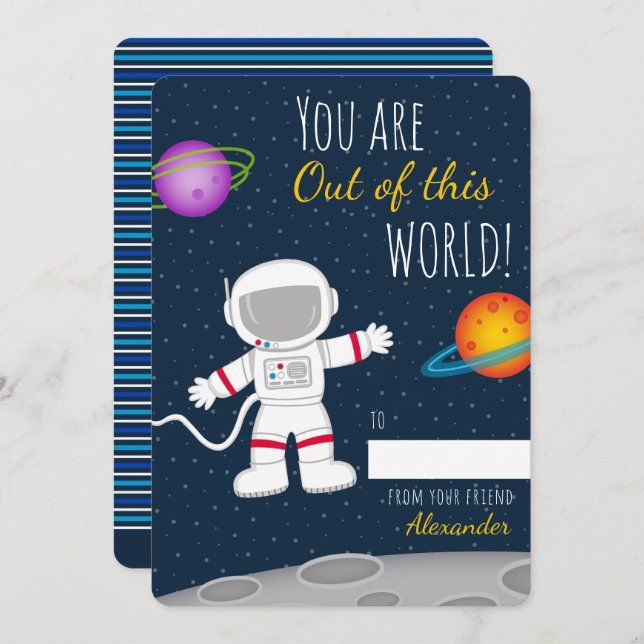 You Are Out of This World Valentines Classroom (Front/Back)