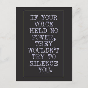 You are Powerful, Don't Be Silent Postcard