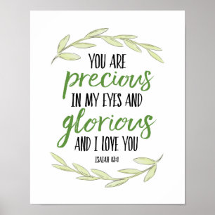 You are Precious in my Eyes2 - Isaiah 43:4 Poster