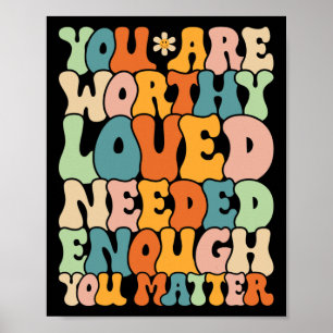 You Are Problem Kindness Be Kind Groovy Mental Hea Poster