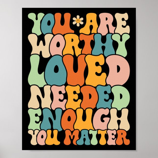 You Are Problem Kindness Be Kind Groovy Mental Hea Poster (Front)