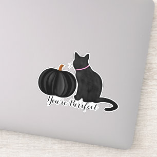 You Are Purrfect Black Cat And Black Pumpkin