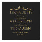 You Are Queen Elegant Modern Typog Black Gold Name