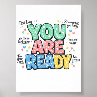 You Are Ready Test Day Women Printable Download Poster