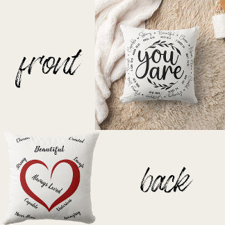 "You Are" Religious Inspirational Bible Verses Cushion