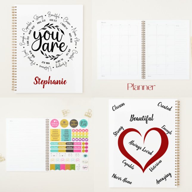 "You Are" Religious Inspirational Bible Verses Planner (Creator Uploaded)