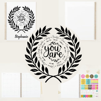 "You Are" Religious Inspirational Bible Verses Planner