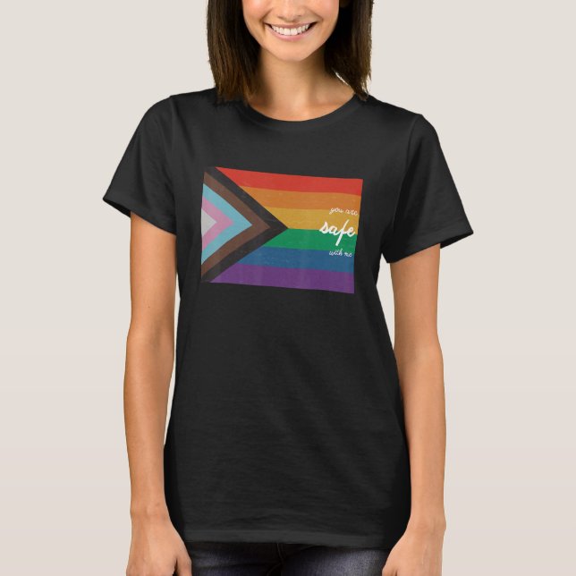 You Are Safe With Me  Lgbt Ally T-Shirt (Front)