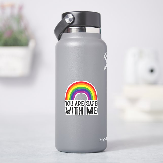 You Are Safe With Me LGBTQ Pride Month Rainbow  (HydroFlask)