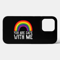 You Are Safe With Me LGBTQ Pride Month Rainbow
