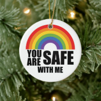 You Are Safe With Me LGBTQ Rainbow Pride