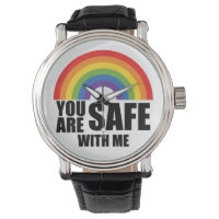 You Are Safe With Me LGBTQ Rainbow Pride