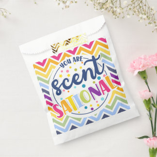 You Are Scent-sational Rainbow Chevron Colourful Favour Bag