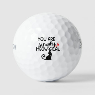 'You Are Simply Meow-gical' Cat Lovers Gift Golf Balls