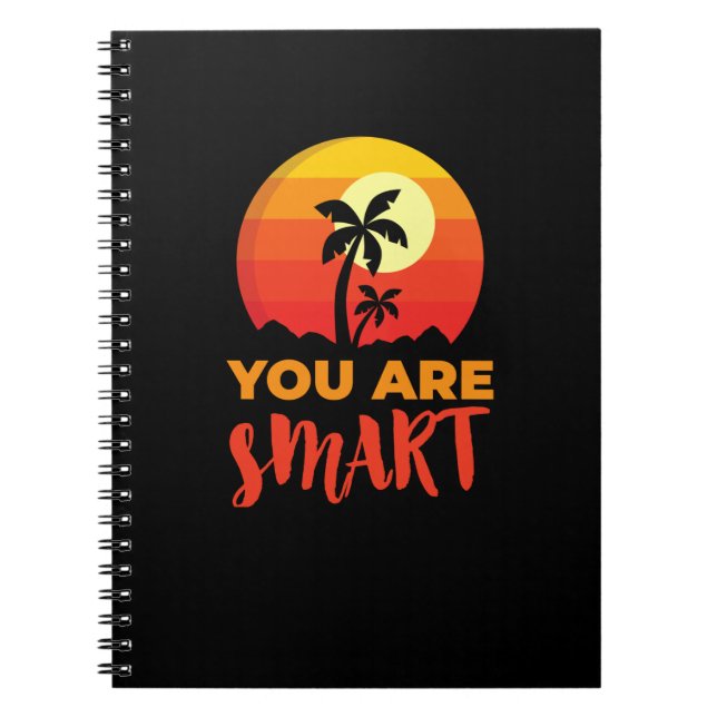 You Are Smart Positive Affirmation Inspirational Notebook (Front)