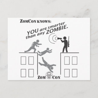 You Are Smarter Than Any Zombie Postcard