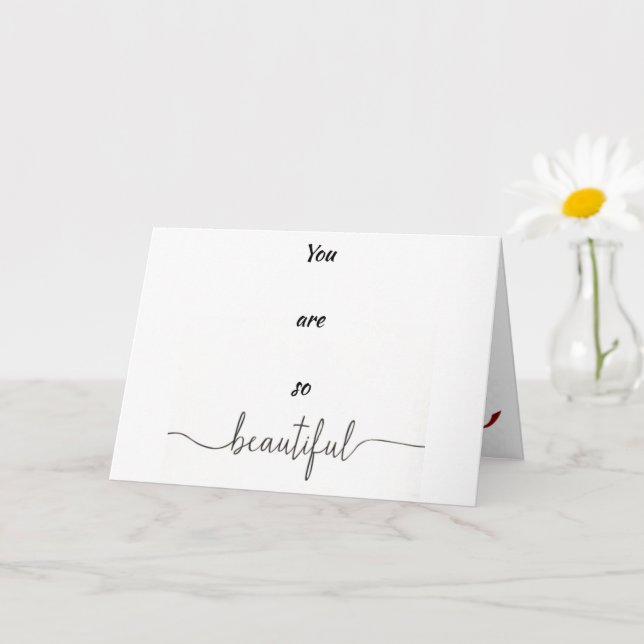 YOU ARE SO *BEAUTIFUL* & *HAPPY ANNIVERSARY" CARD (Small Plant)