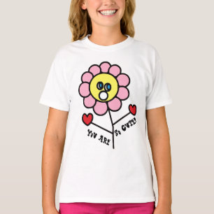 You are so cute Adorable Child Flower Drawing T-Shirt