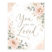 You Are So Loved Nursery Wall Art Poster