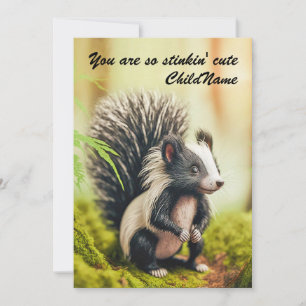 You are so stinkin' cute - cute skunk image holiday card